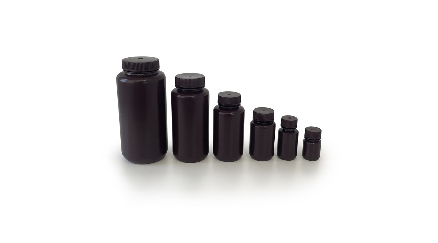 NEW - Amber Wide Mouth Bottles