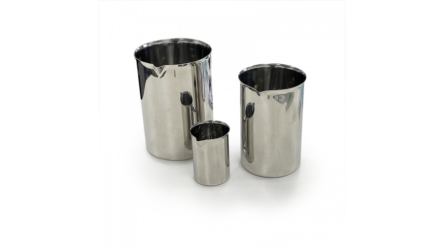 NEW - Beakers With Spouts – 316L Stainless Steel