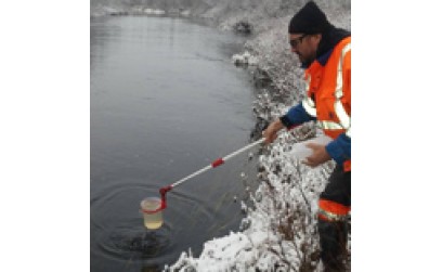 Snow comes early in Finland but sampling still carries on. 