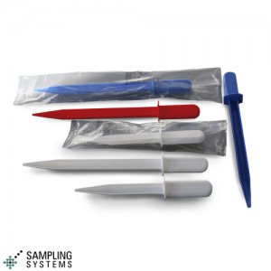 RED SteriWare Cupped Powder Spatula
